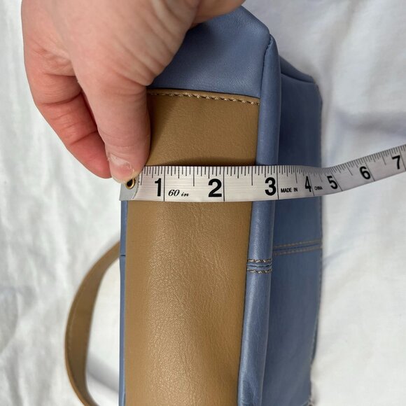 Retro St. Johns Bay Genuine Leather Small y2k Shoulder Bag With Zip Pocket - Picture 9 of 14